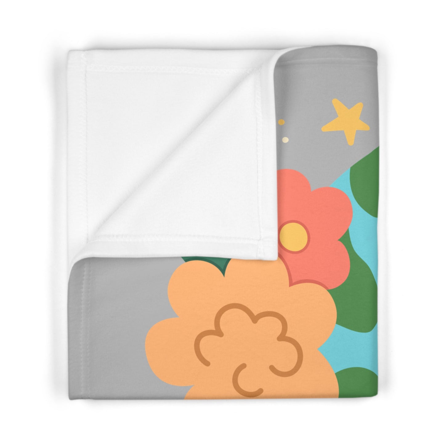 "Earthy-Genesis 1:1" Fleece Baby Blanket