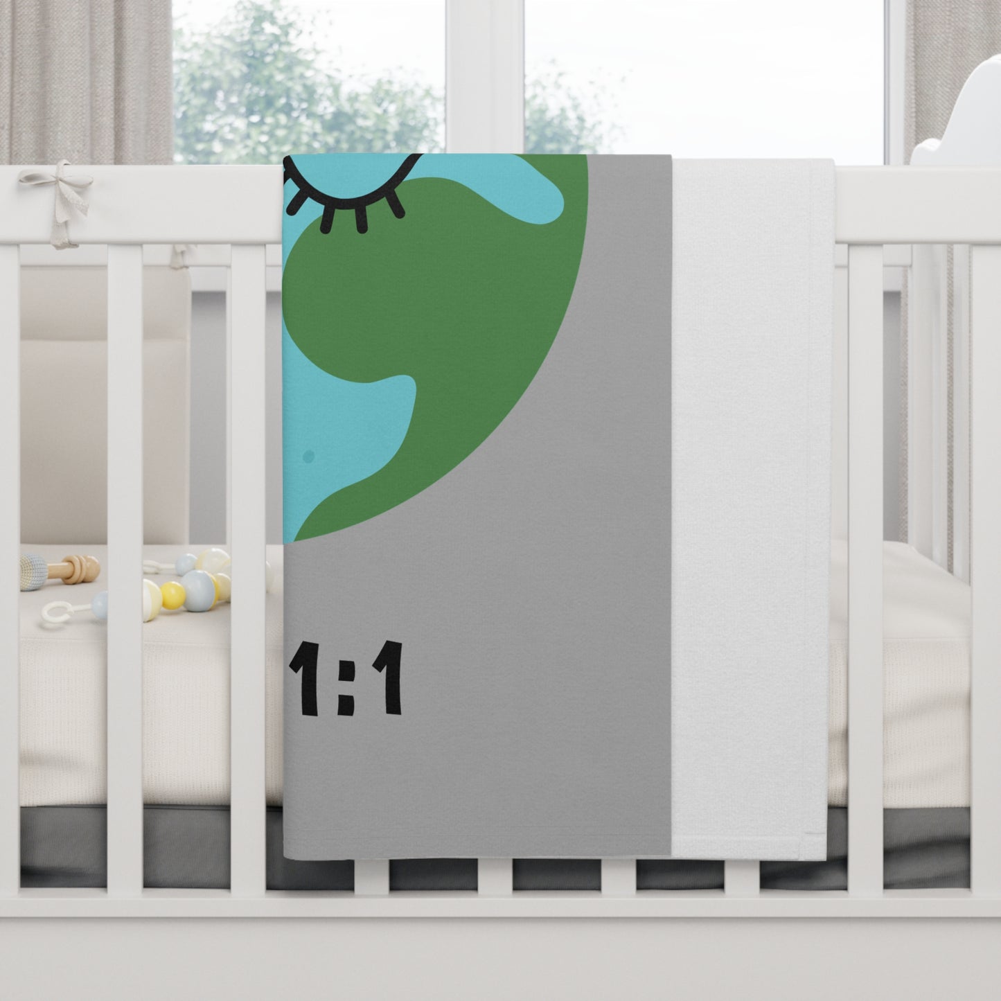 "Earthy-Genesis 1:1" Fleece Baby Blanket